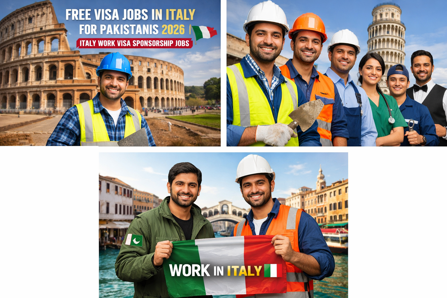 Free Visa Jobs in Italy for Pakistanis